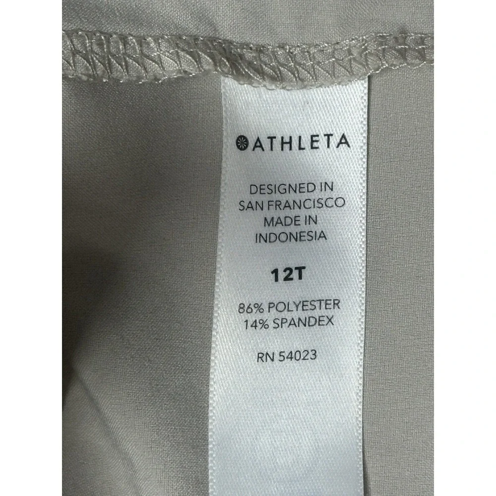 Athleta Skyline Pant II Womens 12T Brownstone Beige Lightweight Belted - Picture 7 of 13